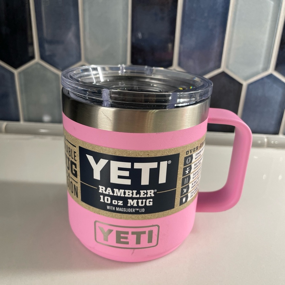 YETI Power Pink Rambler Stackable 10oz mug new with tags